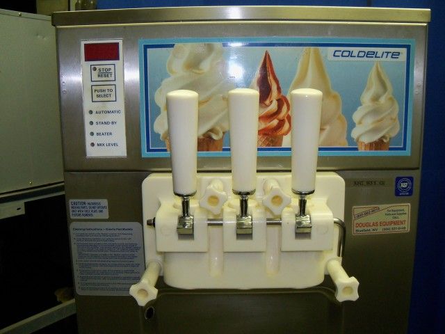 Used Cold Delite 3 Head Countertop Ice Cream Machine UC 931G  