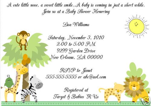 Its A Zoo   Baby Shower Invitations New Design  