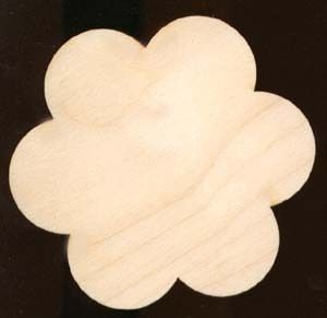 12 FLOWER Shapes 3 Natural Craft Wood Cutout #459 3  