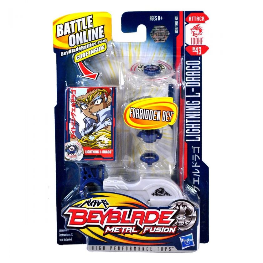   Beyblade Metal Fusion Battle Tops   LIGHTNING L DRAGO BB43 100HF NIP