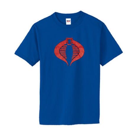 Cobra the enemy blue tee t shirt GI G.I. Joe rise t Retaliation movie 