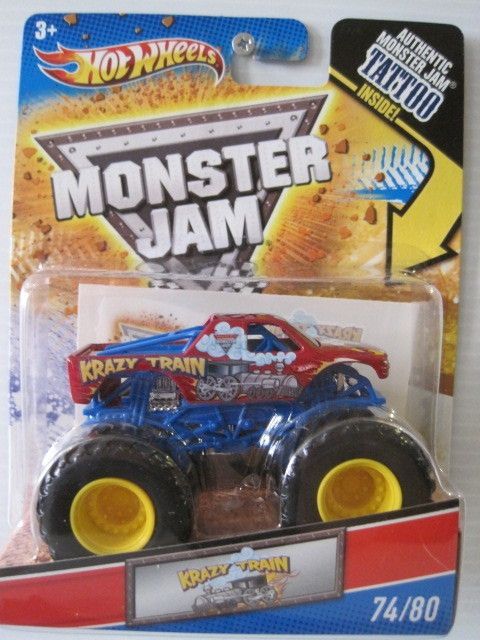 Krazy Train 1/64 Monster Jam Tattoo Series #74/80 New in Package Hot 