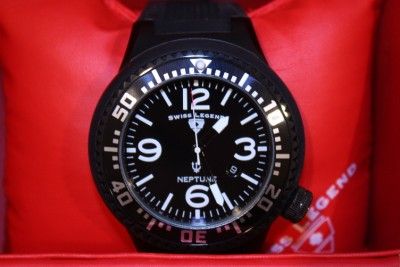 Mens Swiss Legend Neptune Black 21818P BB 01 Watch New  