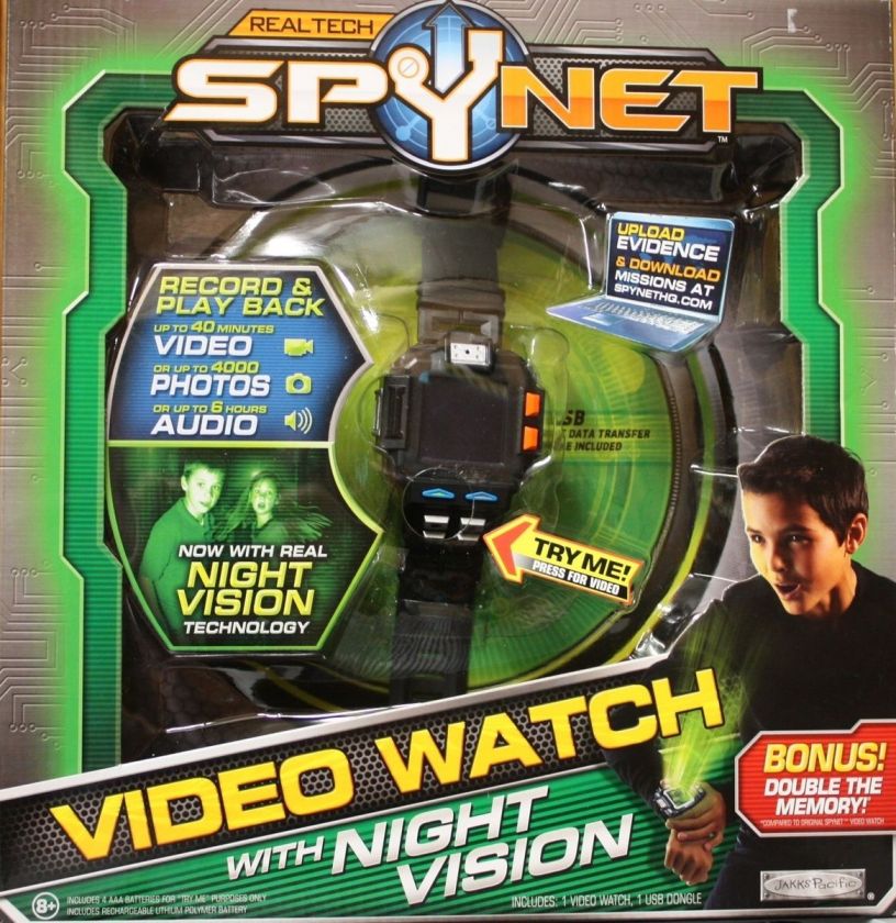 REAL TECH SPY NET VIDEO WATCH WITH NIGHT VISION NEW IN BOX 