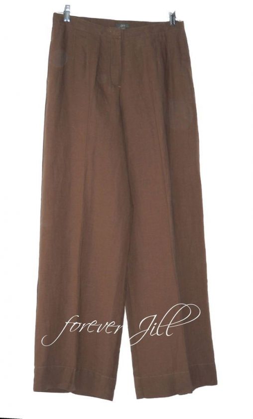 Jill ~ BLACK ~ Carefree Linen PANTS in Medium 12  