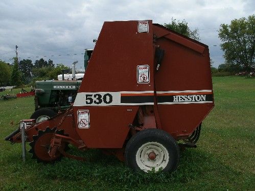 Hesston 530 Round Hay Baler Used  