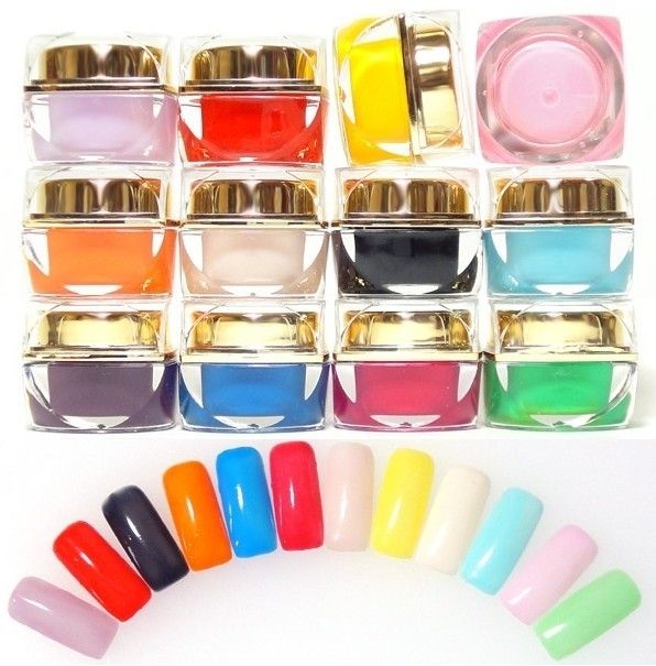   PCS Pure Colours UV Builder Gel Nail Art Tips # 8ML LOS ANGELES STOCK