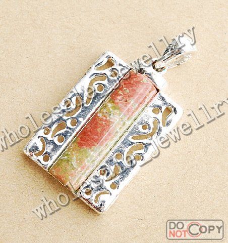 Free 9pcs alloy&gemstone stunning hang pendants  