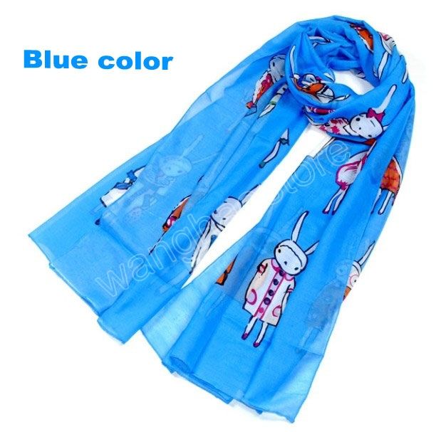 Colors Soft Thin Long Cotton Rabbit Scarf Wrap Shawl  