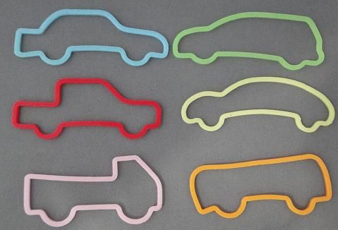 24 SILLY BAND RUBBER BRACELETS CAR*ANIMAL*DINOSAUR  