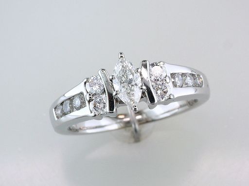 Zales / Kay 3/4ct H SI1 Diamond 14K White Gold Engagement Wedding Ring 