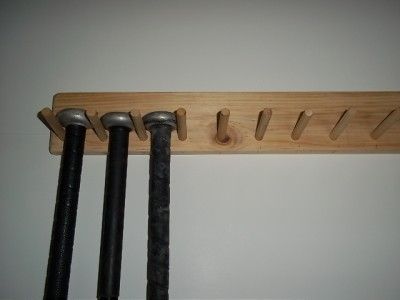 WOOD LARGE BASEBALL BAT RACK 6  11 SPORT HOME HOLDER  