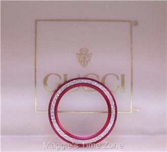 Brand New GUCCI RED diamond cut watch bezel 11//12.2  