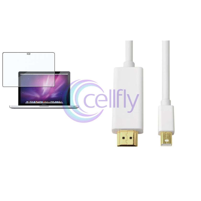 HDMI Cable Adapter w/ultra Clear Screen Shield For Apple Macbook Pro 