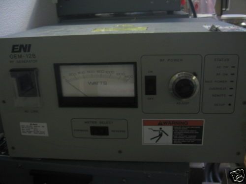 ENI OEM 12B 02 RF Generator, 1250W at 13.56 MHz, used  