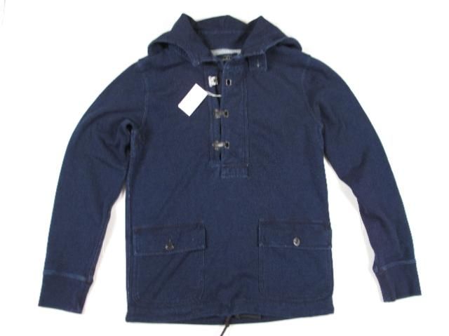 crew Indigo hooded henley x small  