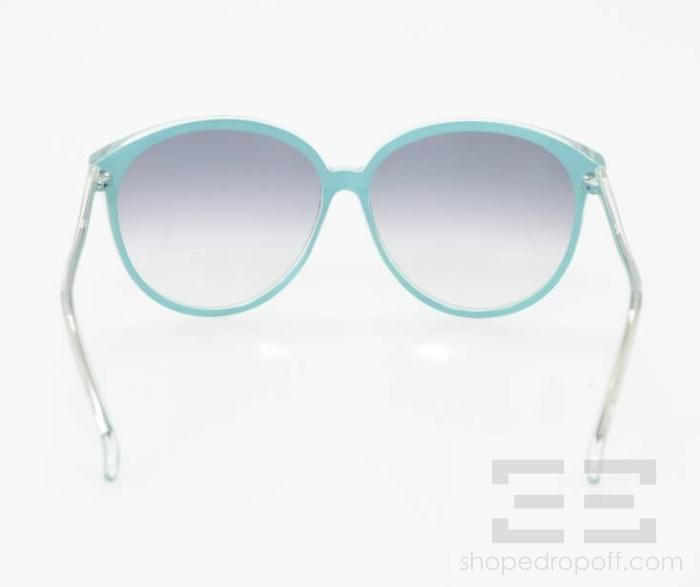 Matthew Williamson Linda Farrow Gallery Blue Round Frame Sunglasses 