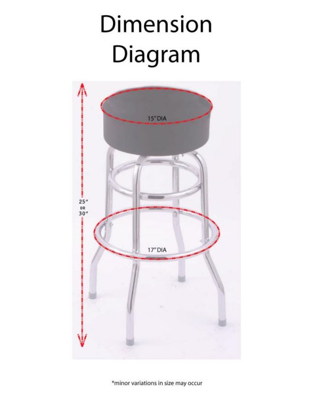 Kansas Jayhawks 30 Two Ring Chrome Swivel Bar Stool  