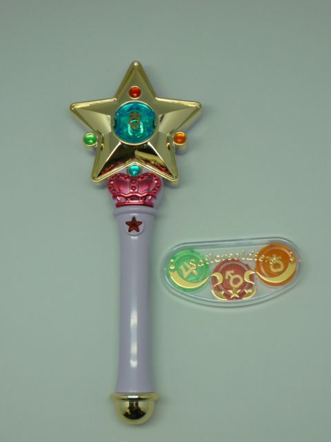 Sailor Moon Star Power Stick Cosplay wand BANDAI brooch Mercury Venus 