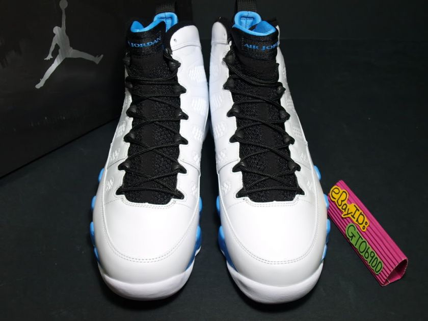 2010 Nike Air Jordan IX 9 Retro White Black University Blue US10 