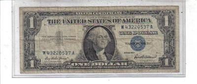 1957 SILVER CERT $1 ONE DOLLAR Z98119005A  