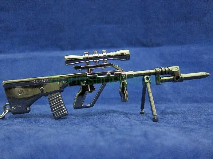 Metal Gun Weapon Key Chain Large   Sniper Rifle Gun n14  
