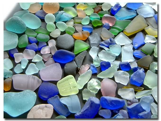 10 NEW handmade Summer Beach Sea glass Card Assortment  