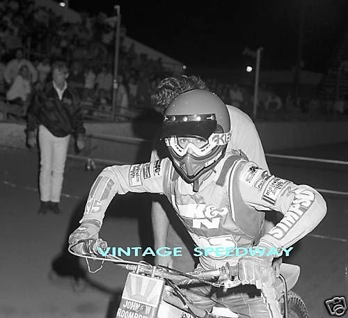 SPEEDWAY MOTORCYCLE PHOTO   RON PRESTON 1989 COSTA MESA  