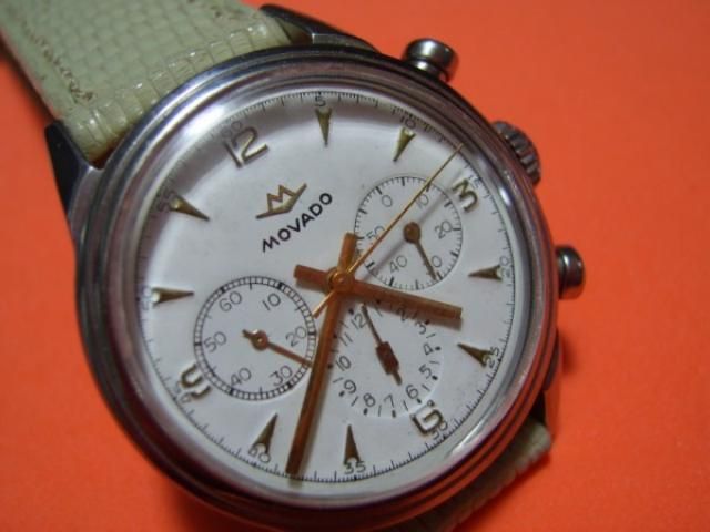 EXTREMELY RARE 50S MOVADO CHRONOGRAPH CAL 95M S.STEEL  