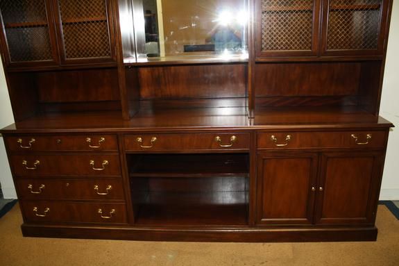 BAKER FURNITURE vintage credenza office home hutch storage cabinet 