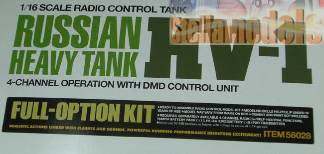 56028 TAMIYA 1/16 R/C Russian Heavy Tank KV 1 FO Kit  