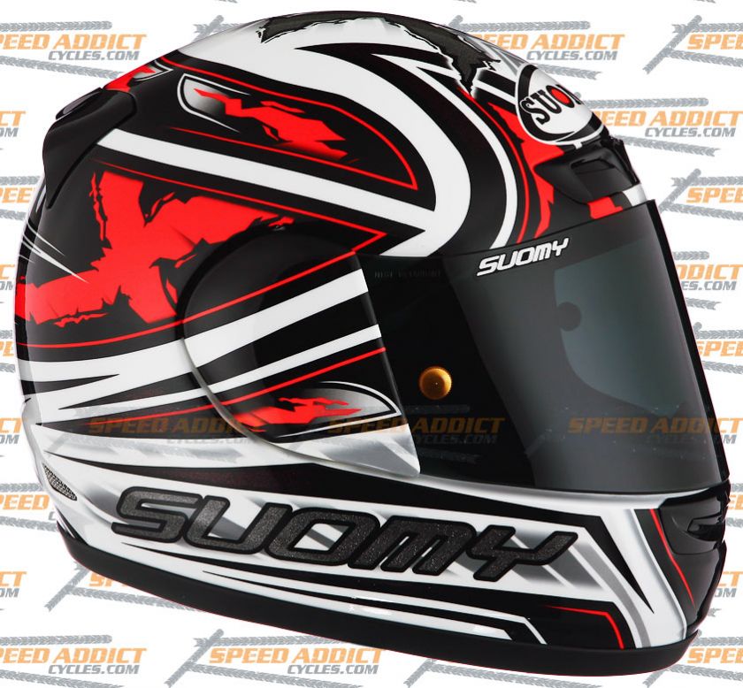 Suomy Apex Spec 1R Steely Red Full Face Motorcycle Helmet Medium 