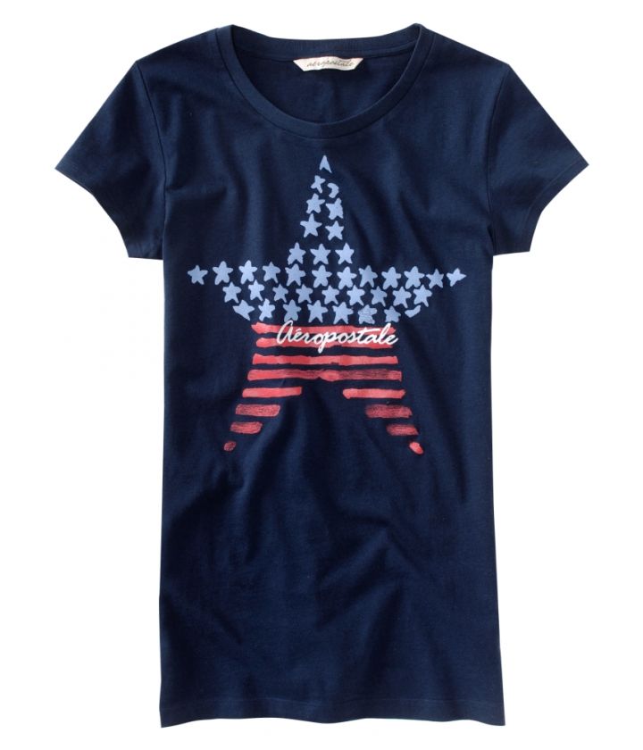 Aeropostale womens 4th of July inspired t shirt   Style 5210  