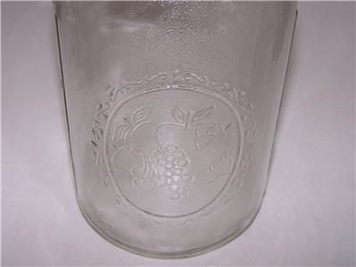 Vintage Ball Genuine Sculptured Glass Mason Jar #64A  