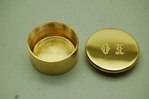 Single Oil Stock (pyx) for Holy Oil +(O.I.) + chalice  