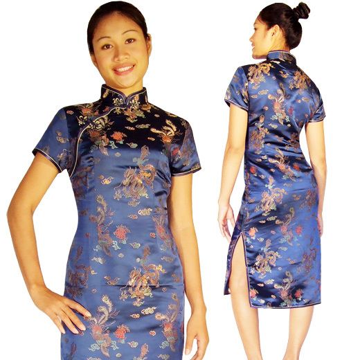 china cheongsam qipao asia kleid seide abendkleid 34 42  