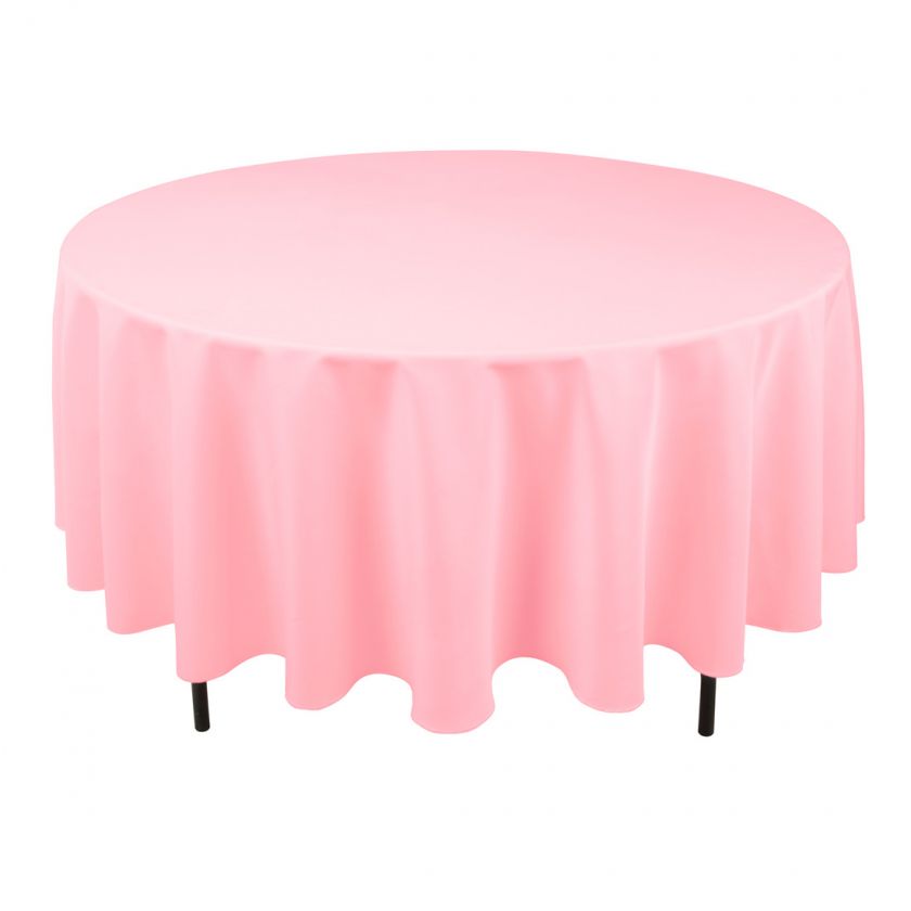 90 in. Round Polyester Tablecloth  