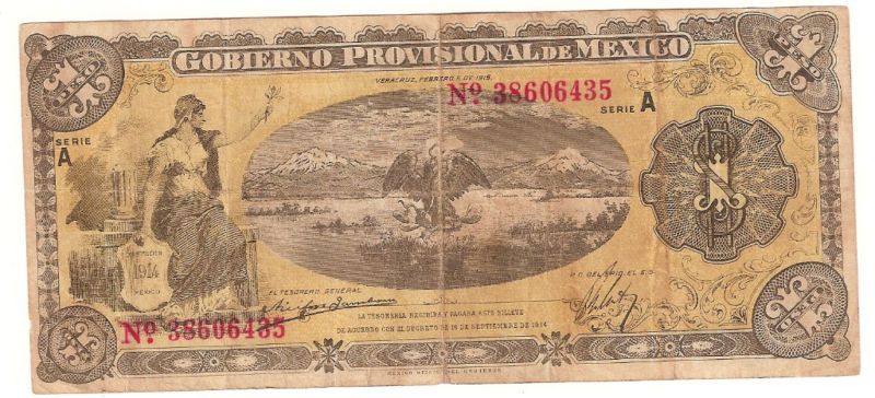 MEXICO 1 PESO 1914 VERACRUZ  