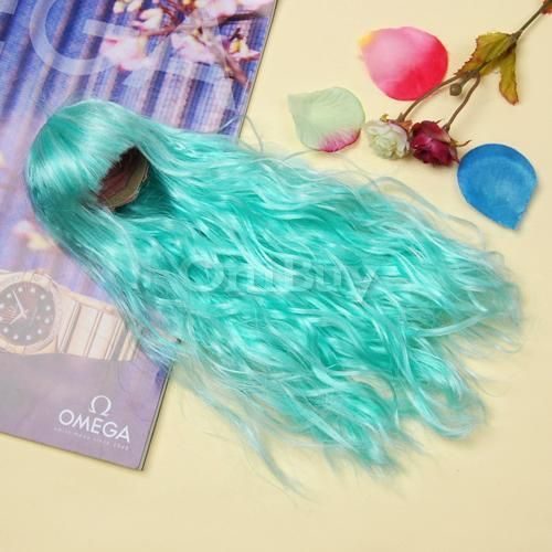 Aqua Doll Hair wig (Wavy hair Curly w/ 2 Plaits)  