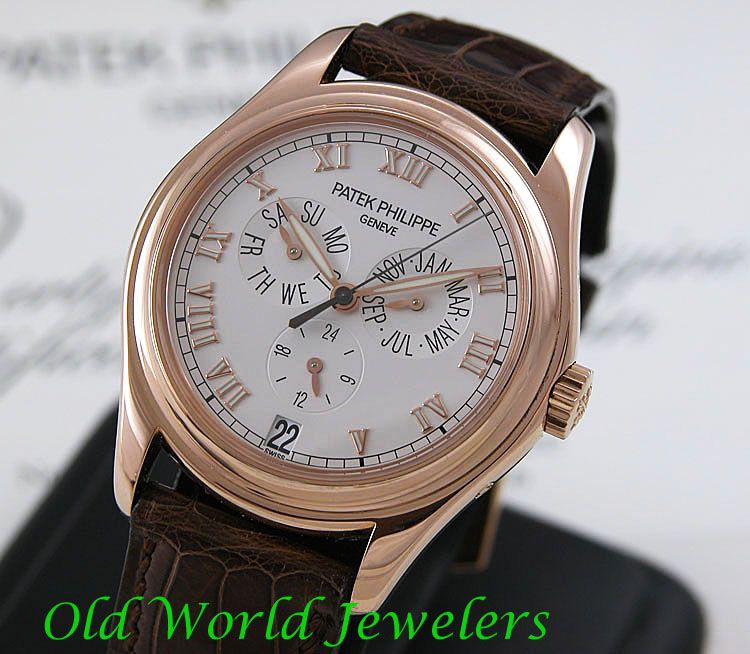 Patek Philippe 18K ROSE Gold Annual Calendar Ref 5035R Box Papers 