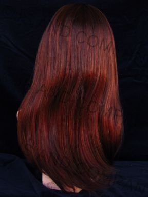 FACE FRAME LONG 2 tone auburn mix WIG WASR 33 130  