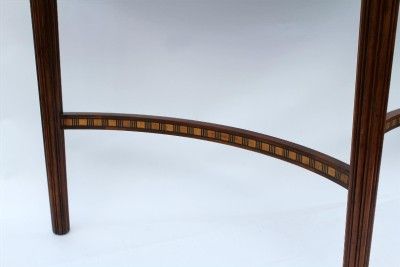 1920s Art Deco Walnut and Burl Inlaid Console Table  