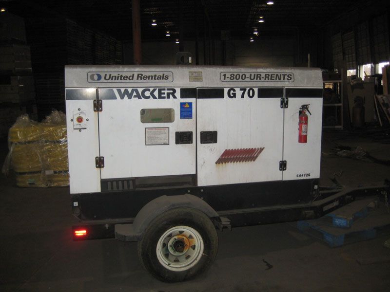 Wacker G70 Mobile Generator with Trailer  