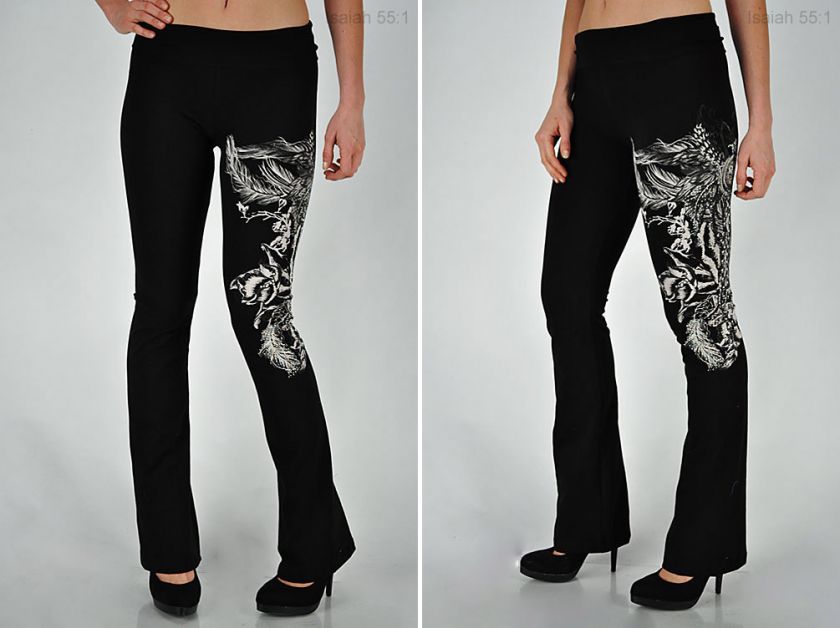 PARTY; CJ71174 = Feathers Yoga Pants 01  vvv