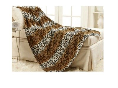 Microplush Animal Print Throw LEOPARD  