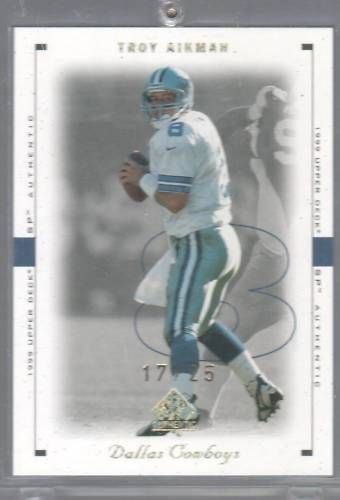 1999 SP Authentic Excitement Gold Troy Aikman 17/25  