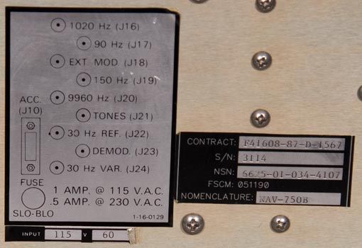 IFR NAV 750B VOR/LOC/COMM/G/S/MKR BEACON Bench Test Set  