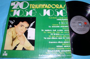 Jose Jose 20 Triunfadoras / 1982 Ariola Mexico RARE  