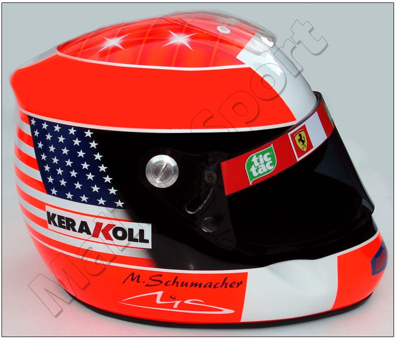 Michael Schumacher Indianapolis GP 2001 Full Scale Replica Helmet 