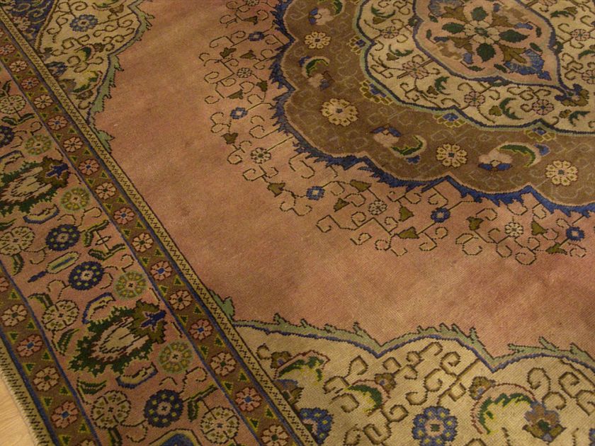 9x12 Handmade Antique Persian Tabriz Serapi Wool Rug  